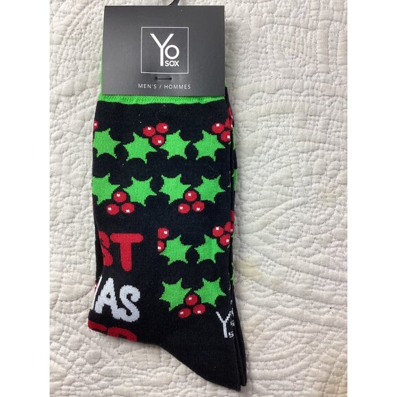 Lot of 7 Pairs Yo Sox Mens Christmas Socks Size 7-12 Cotton Blend Gift Set*New - Picture 7 of 9